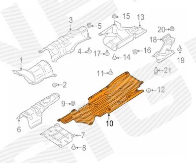Захист днища FORD EDGE, 15 - 18 SIGNEDA PFD99304AL