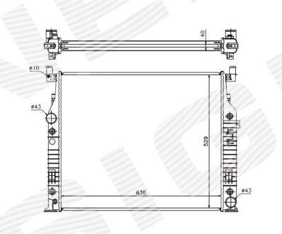 Радіатор MERCEDES BENZ (GL-KL X164), 06 - 12 SIGNEDA RA62576A