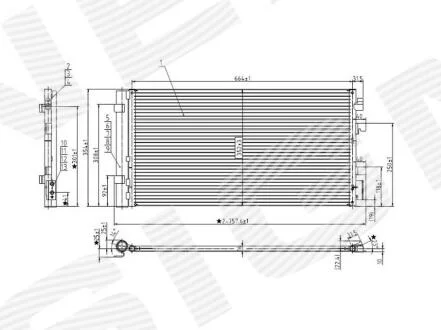 Радіатор кондиціонера на Renault Fluence, 01.13 - SIGNEDA RC940259