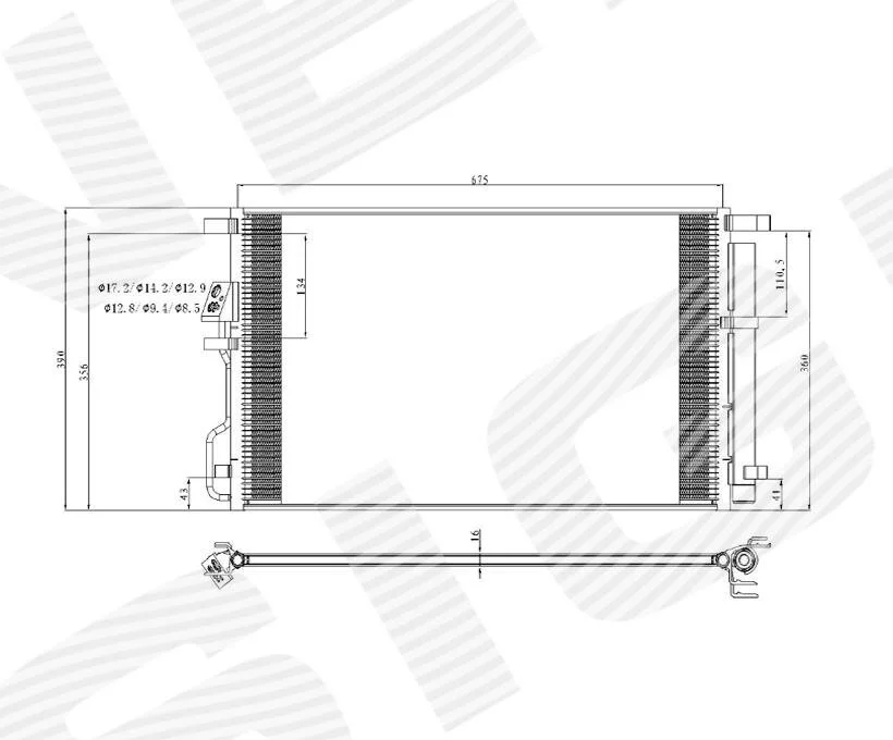 Радіатор кондиціонера HYUNDAI TUCSON, 15 - SIGNEDA RC940820 (фото 1)