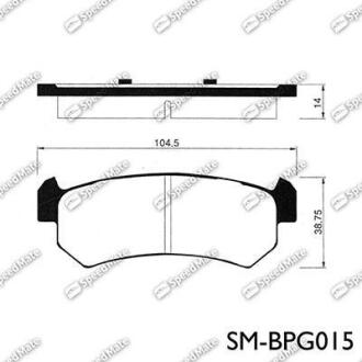 Колодка гальм. диск.(R) DAEWOO LACETTI (SPEEDMATE, Korea) SK SPEEDMATE SM-BPG015