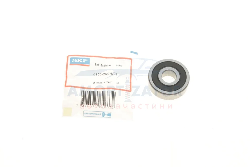 Підшипник кульковий 6200-2RSH/C3 SKF 62002RSH/C3 (фото 1)