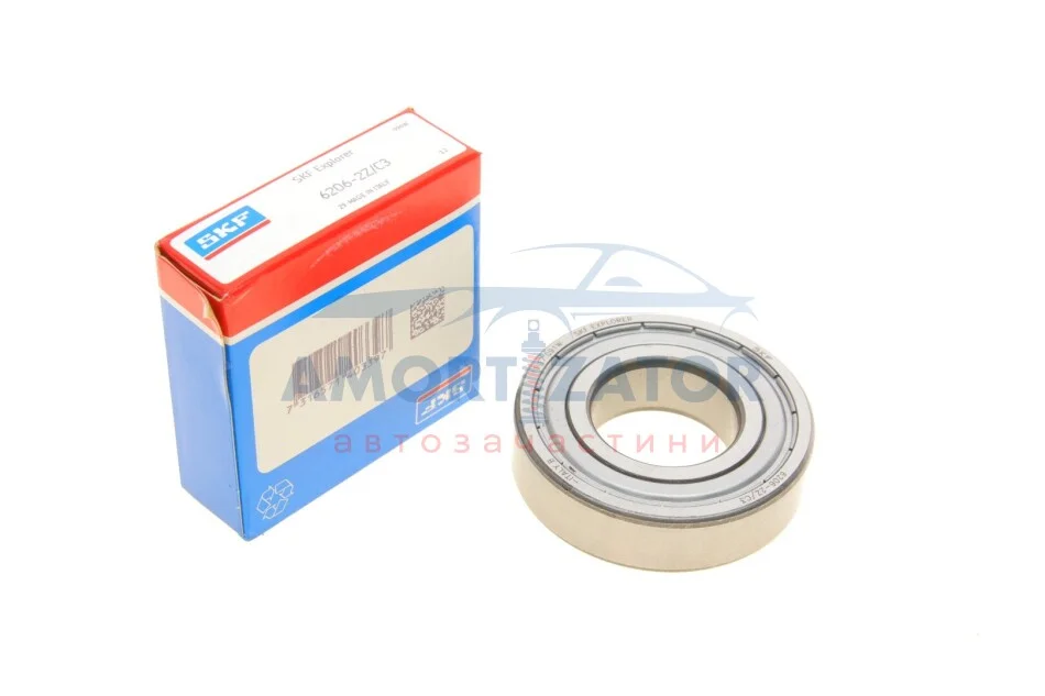 Підшипник кульковий 6206-2Z/C3 SKF 62062Z/C3 (фото 1)