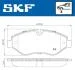 Комплект гальмівних накладок, дискове гальмо SKF VKBP 80006 (фото 4)