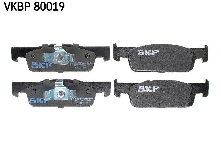 Комплект гальмівних накладок, дискове гальмо SKF VKBP 80019 (фото 1)
