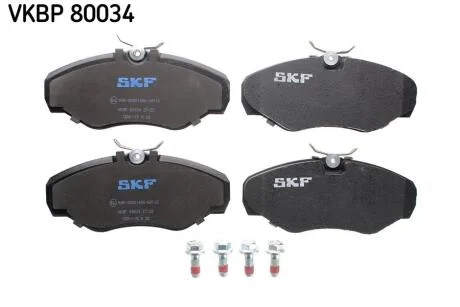 Комплект гальмівних накладок, дискове гальмо SKF VKBP 80034