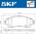 Комплект гальмівних накладок, дискове гальмо SKF VKBP 80239 A (фото 2)
