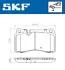 Комплект гальмівних накладок, дискове гальмо SKF VKBP 80312 (фото 2)