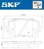 Комплект гальмівних накладок, дискове гальмо SKF VKBP 90023 (фото 2)