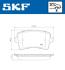 Комплект гальмівних накладок, дискове гальмо SKF VKBP 90052 (фото 3)