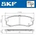 Комплект гальмівних накладок, дискове гальмо SKF VKBP 90136 (фото 2)
