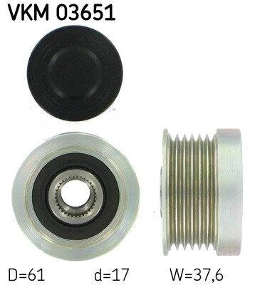 Шків генератора SKF VKM 03651 (фото 1)