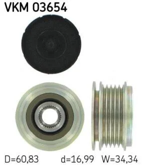 Шків генератора SKF VKM 03654