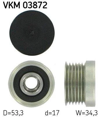 Шків генератора SKF VKM 03872 (фото 1)