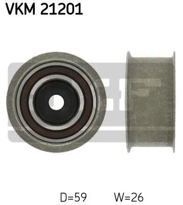 Ролик обвідний ременя ГРМ (Вир-во) SKF VKM 21201 (фото 1)