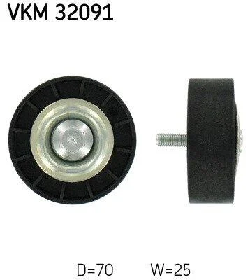 Ролик натягувача SKF VKM 32091 (фото 1)