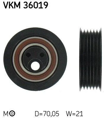 Ролик натягувача SKF VKM 36019 (фото 1)