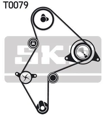 Комплект (ремінь+ролик+помпа) SKF VKMC 03251 (фото 1)