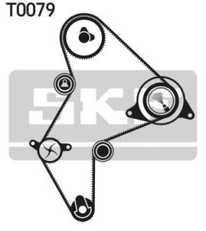 Комплект (ремінь+ролик+помпа) SKF VKMC 03251