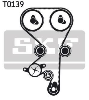 К-кт ременя ГРМ + 3 ролика+ помпа води Opel Astra G 1.4/1.6,Zafira 98- SKF VKMC 05156-1
