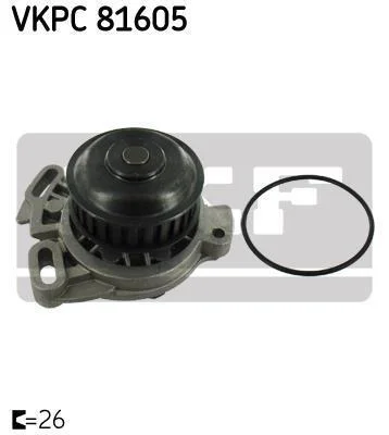 VW помпа води Passat/AUDI 80/90/100 1,9-2,23i SKF VKPC 81605 (фото 1)