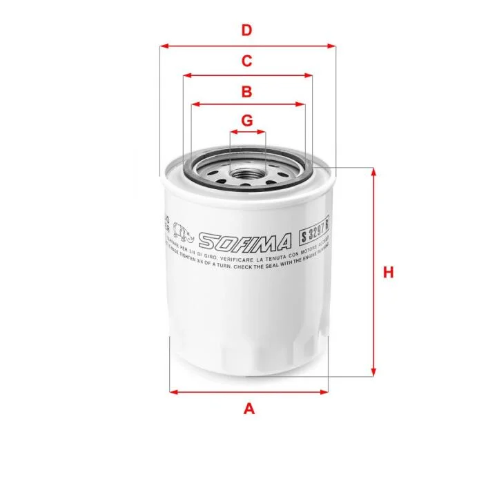 Фільтр масляний LAND ROVER "2,5-3,5 "88-02 SOFIMA S 3297 R (фото 1)
