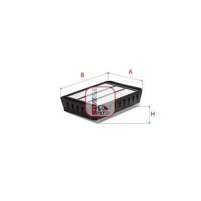 Фільтр повітряний MITSUBISHI "2,0-2,4 "07-12 SOFIMA S 3539 A (фото 1)