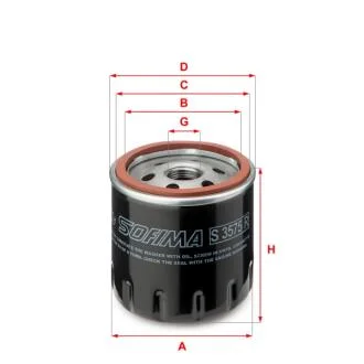 Фільтр масляний SOFIMA S 3575 R
