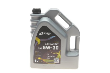 Олива моторна EXTRASINT SAE 5W-30 C3 VW 504-507 (5 L) SOLGY 504022
