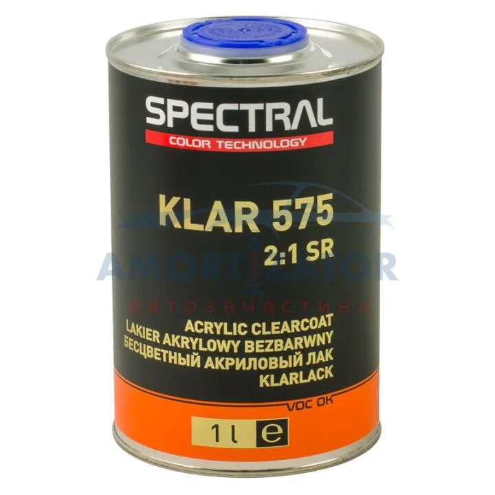 Лак безбарвний KLAR 575 (SR) 2+1 1,0 L SPECTRAL 88001 (фото 1)