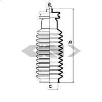Чохол захисний лів/прав (довжина200мм 11мм/47мм) CITROEN BX DACIA 1310 1.1-1.9D 10.82-07.04 SPIDAN 83716