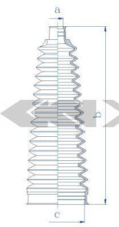 Чохол захисний лів/прав (довжина182мм 16мм/60мм) LEXUS CT, HS TOYOTA AURIS, COROLLA, MIRAI, PRIUS, PRIUS PLUS 1.2-Electric 10.06- SPIDAN 84251