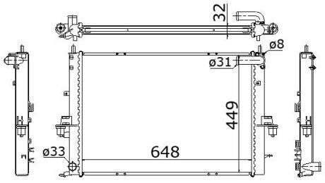 Радіатор охолодження STARLINE AU2152