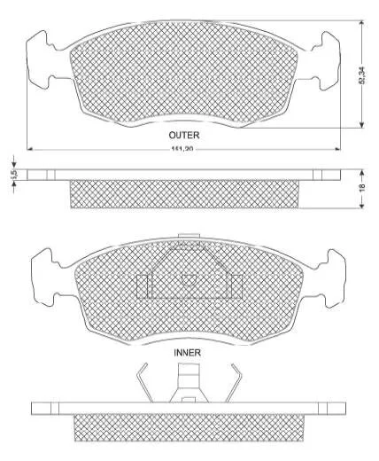 Гальмівні колодки дискові STARLINE BD S140 (фото 1)