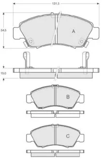 Гальмівні колодки дискові STARLINE BD S151