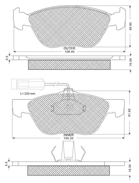 Гальмівні колодки дискові STARLINE BD S162 (фото 1)