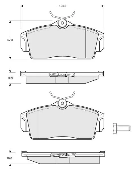 Гальмівні колодки дискові STARLINE BD S182 (фото 1)
