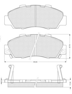 Гальмівні колодки дискові STARLINE BD S214