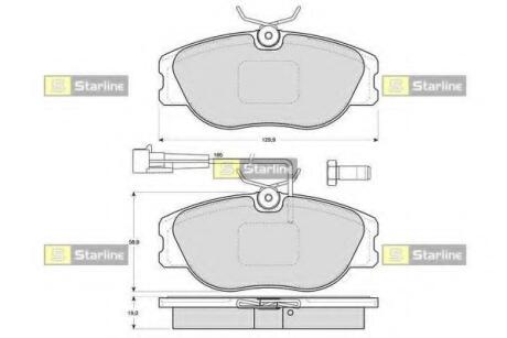 Гальмівні колодки дискові STARLINE BD S279