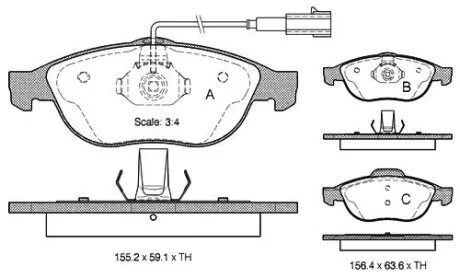 Гальмівні колодки дискові STARLINE BD S303