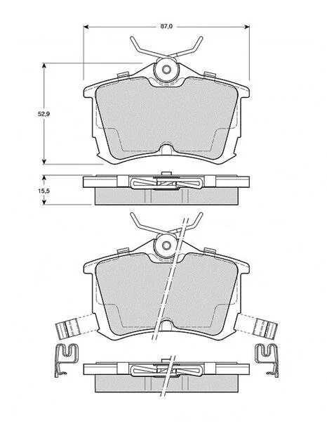 Гальмівні колодки дискові STARLINE BD S443 (фото 1)