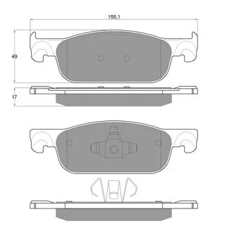 Гальмівні колодки дискові STARLINE BD S973