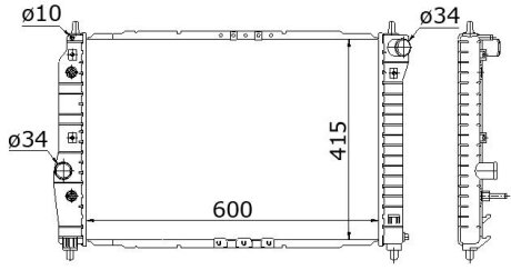 Радіатор охолодження STARLINE DWA2067