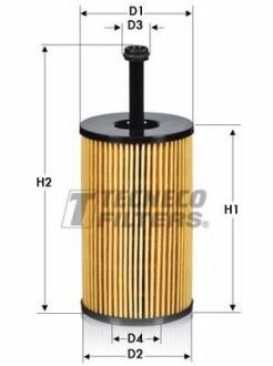 Фільтр масляний Citroen Berlingo,C2/C3,Xsara,Peugeot 106/206/30 TECNECO OL0114E