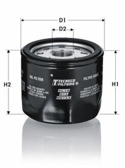 Фiльтр масляний (h=74,5-76mm) TECNECO OL2201