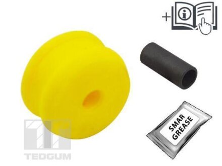 Втулка поліуританова, 1шт, передній нижній маятник, задній, твердість: 90 Sha, AUDI A1, A3, TT SEAT CORDOBA, IBIZA IV, IBIZA IV SC, IBIZA IV ST, LEON, MII, TOLEDO II, TOLEDO IV 1.0-Electric 11.95- TEDGUM TED87339