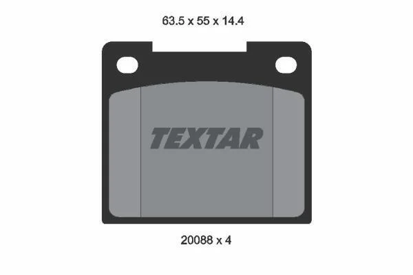 Комплект гальмівних колодок TEXTAR 2008802 (фото 1)