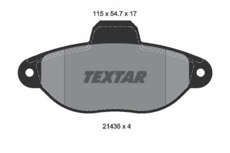 Комплект гальмівних колодок TEXTAR 2143602