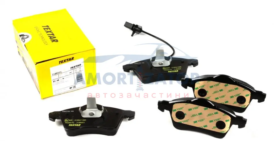 Комплект гальмівних колодок передн, VW CALIFORNIA T4 CAMPER, TRANSPORTER T4 1.9D-2.8 07.90-06.03 TEXTAR 2188501 (фото 1)