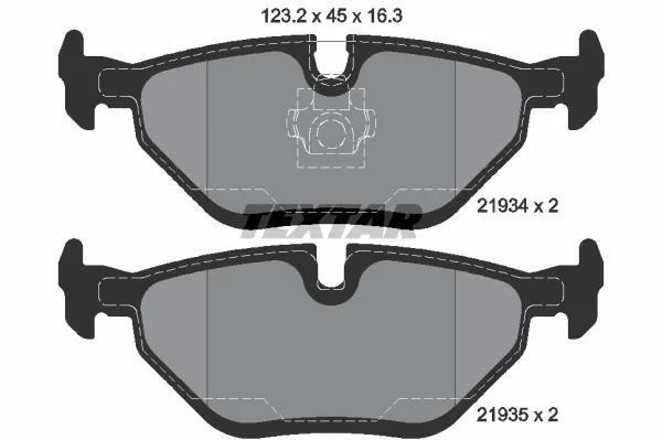 Комплект гальмівних колодок задн, MG MG X-POWER SAAB 9-5 1.9D-5.0 09.97-12.09 TEXTAR 2193404 (фото 1)